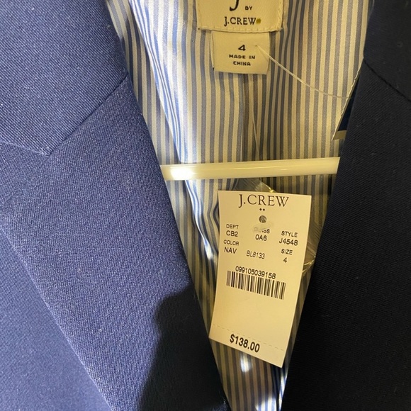 2 🔖 J. CREW Factory Schoolboy Blazer Jacket Navy Blue Gold Button $138 - Picture 5 of 8